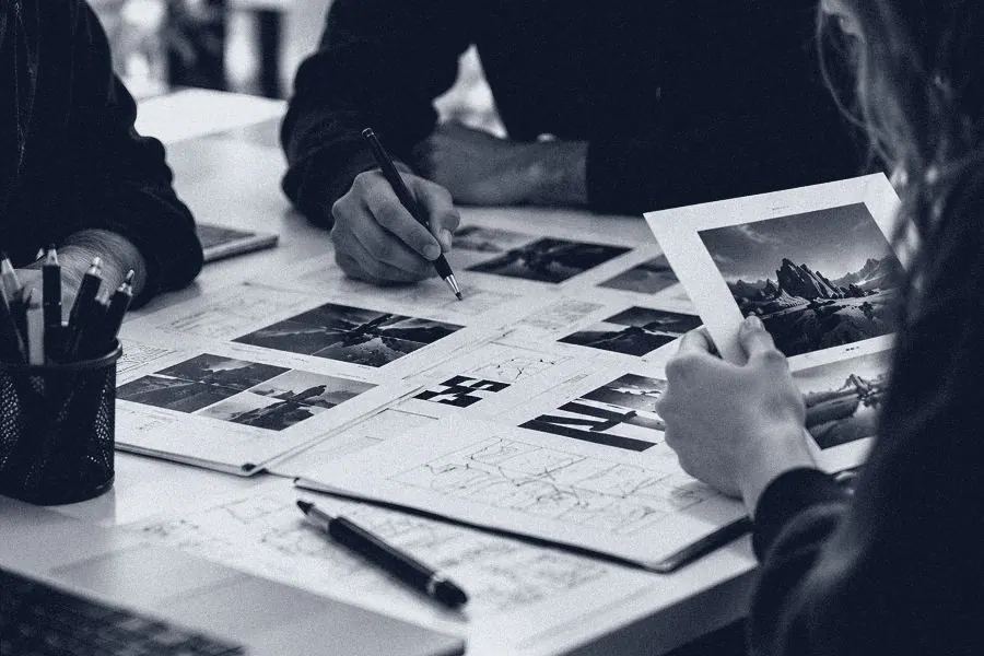 Travail sur un storyboard
