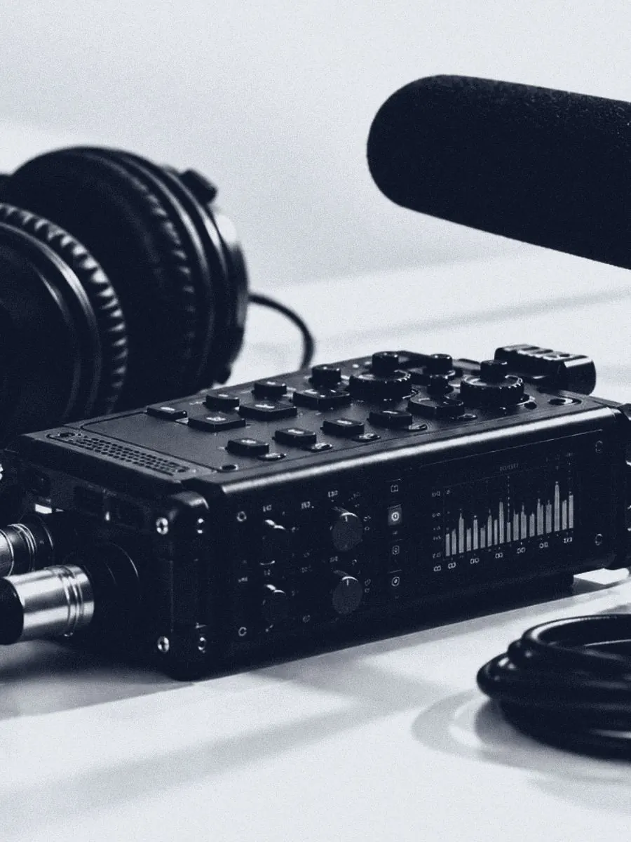 Enregistreur de terrain, micro canon et casque